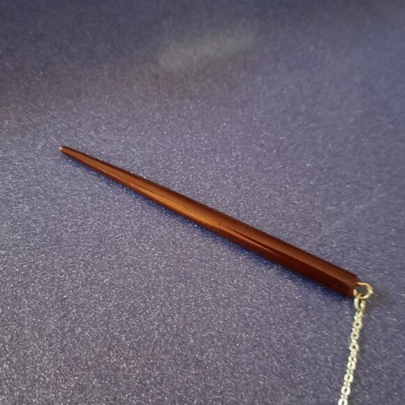 Artisan Hair Sticks Sterling Silver And Amethyst Brown Wood - Picture 4 of 6